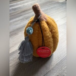 Opalhouse Mustard Felted Pumpkin with Tassel NEW Fall